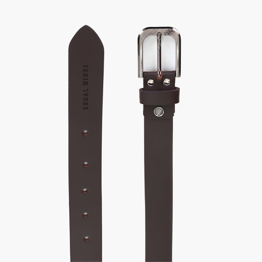 B01 Smooth brown leather belt