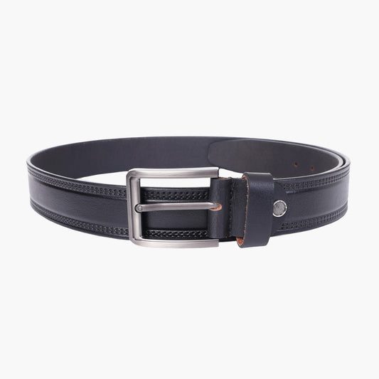 B11 Casual black leather belt