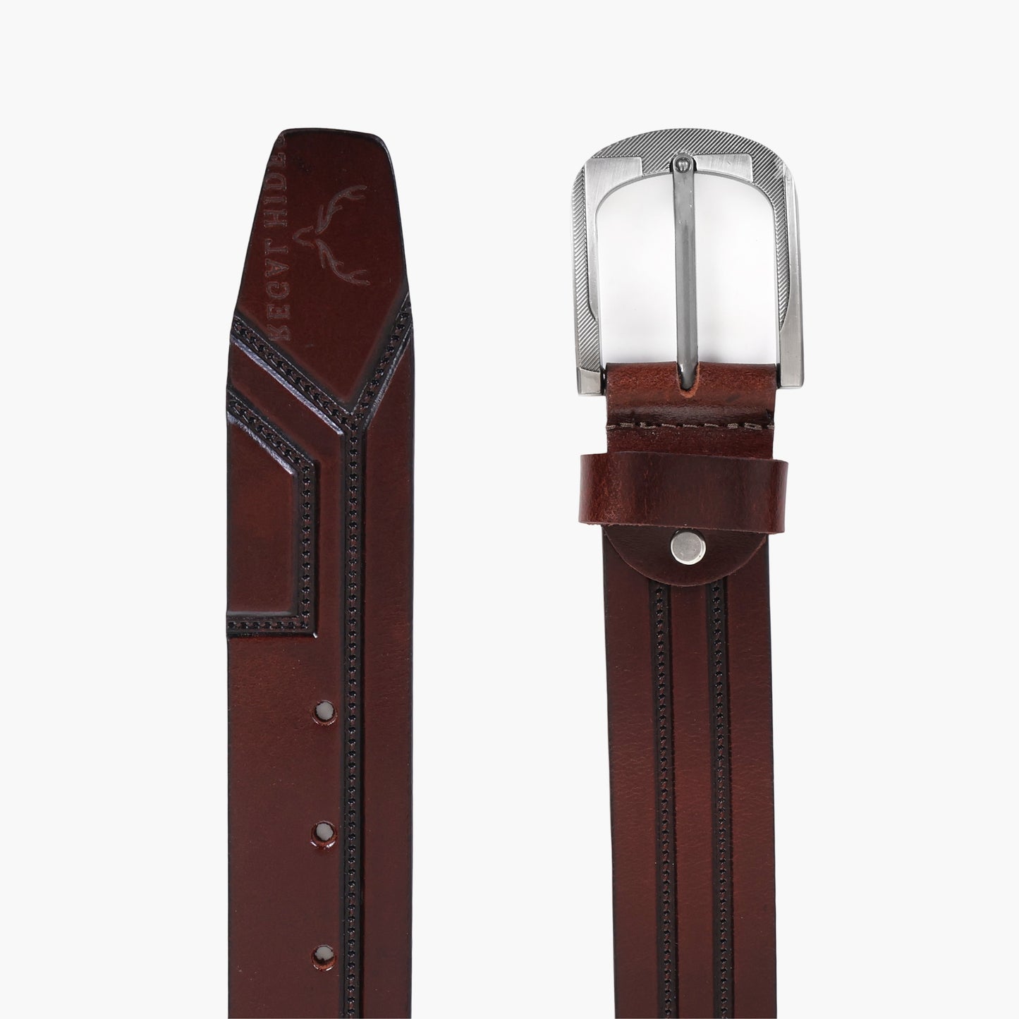 B10 Casual brown leather belt