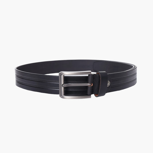 B10 Casual black leather belt