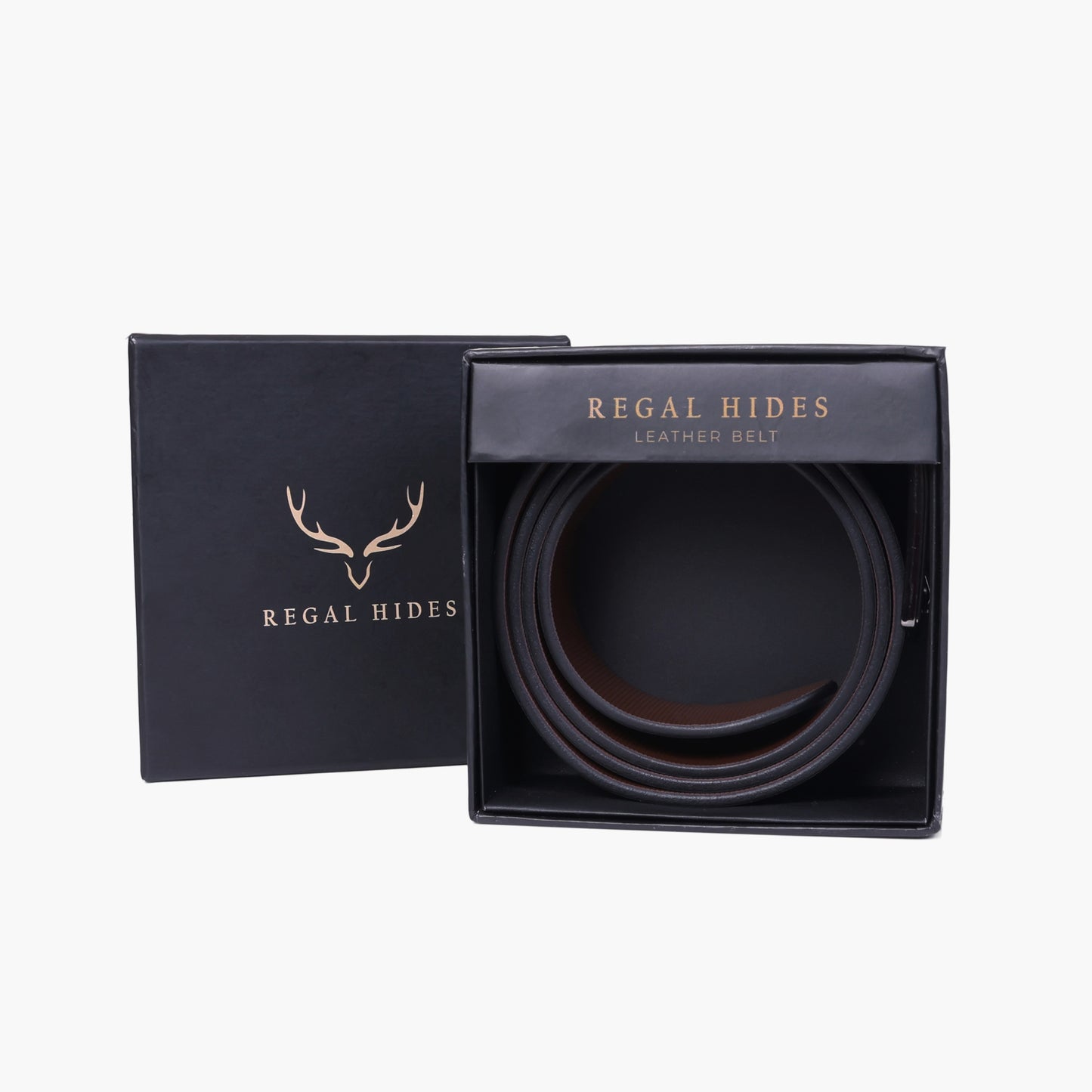 B08 Black textured reversible leather belt