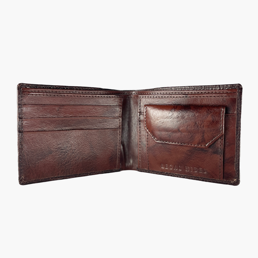 W02 Regal croco brown bi-fold
