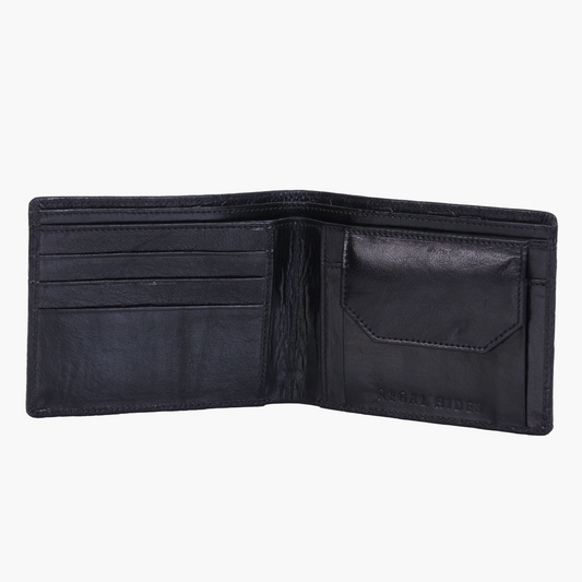 W02 Regal croco black bi-fold