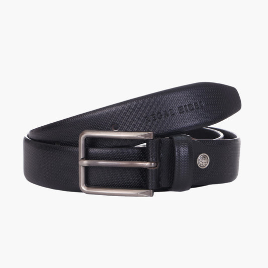 B06 Italian black leather belt