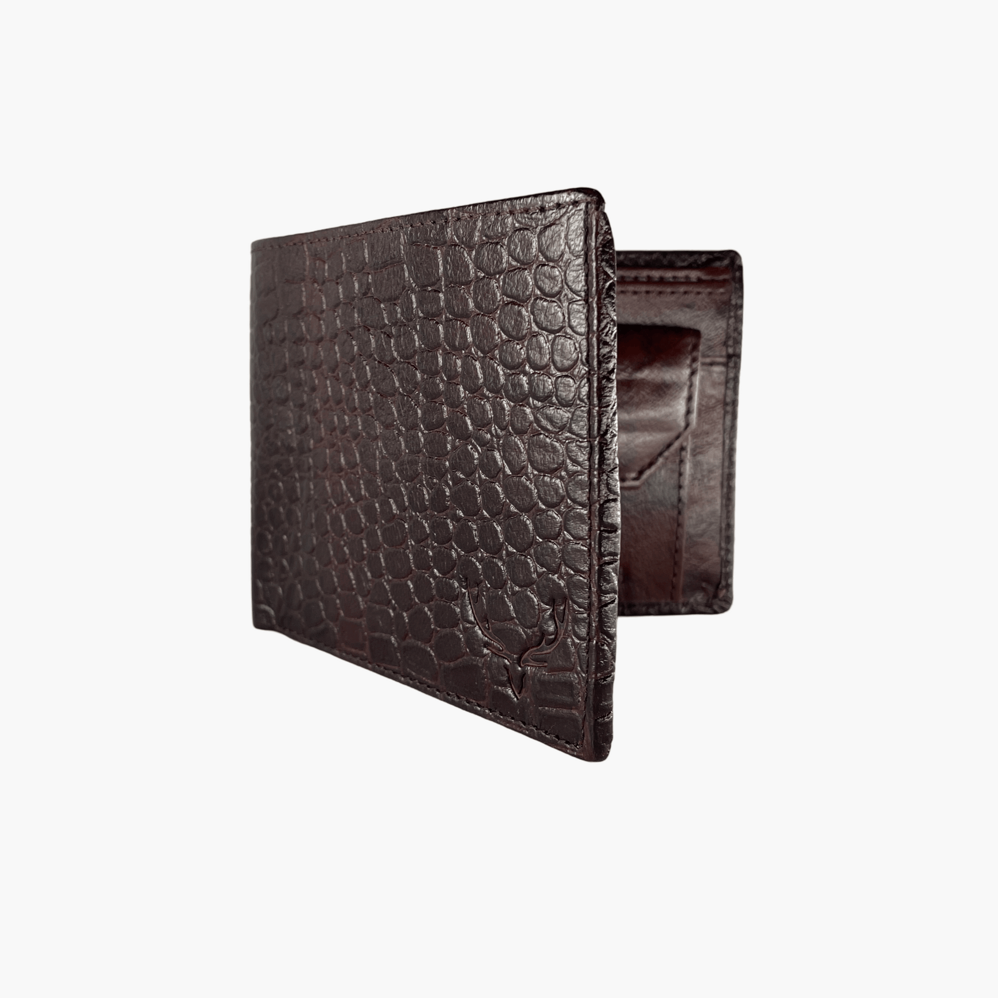 W02 Regal croco brown bi-fold