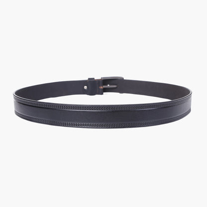 B11 Casual black leather belt