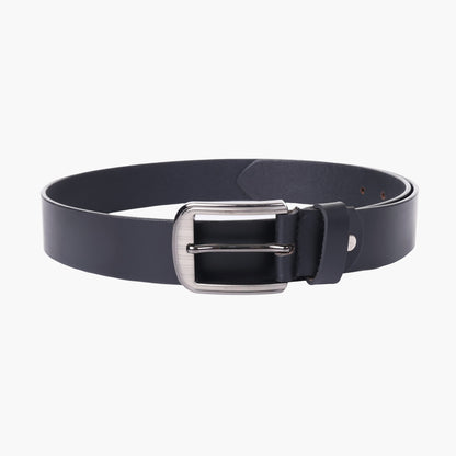 B01 Smooth black leather belt