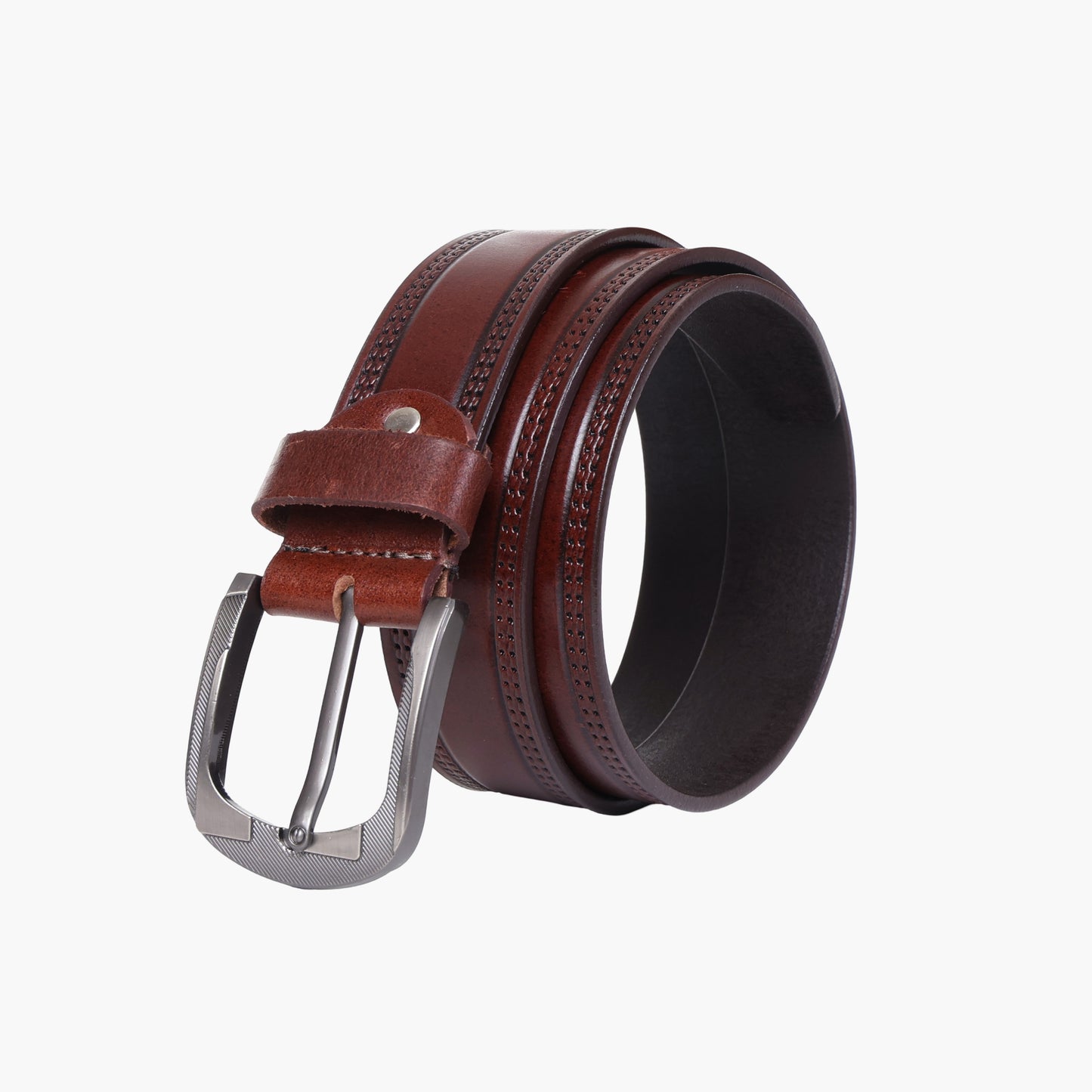 B11 Casual brown leather belt