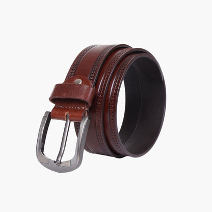 B11 Casual brown leather belt