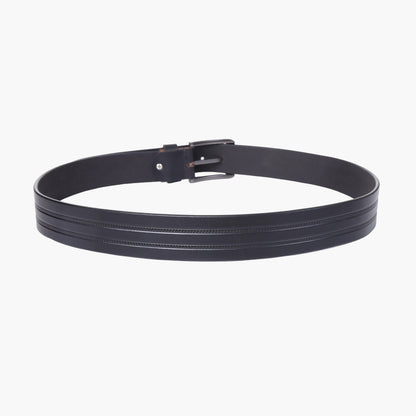 B10 Casual black leather belt