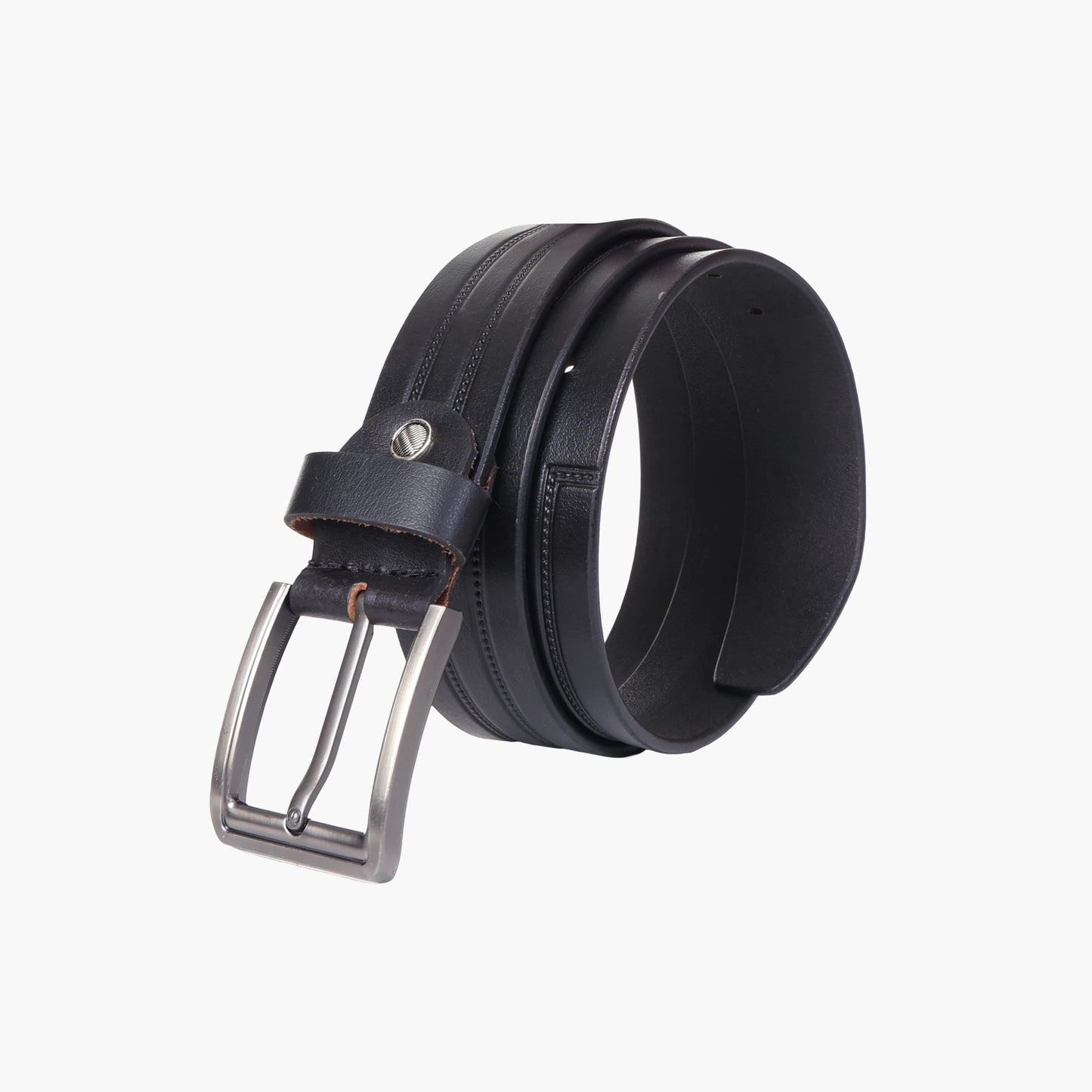 B10 Casual black leather belt