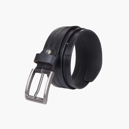 B10 Casual black leather belt