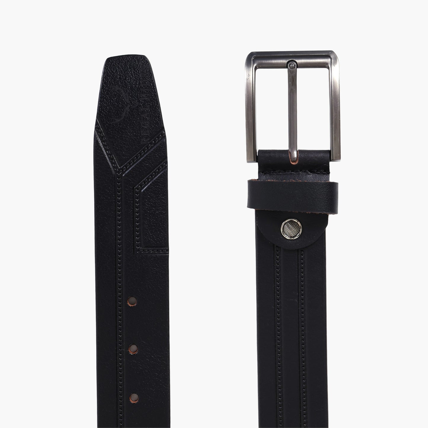 B10 Casual black leather belt