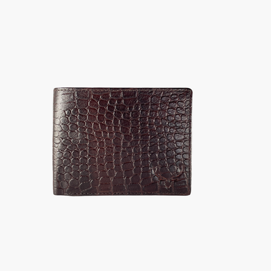 W02 Regal croco brown bi-fold