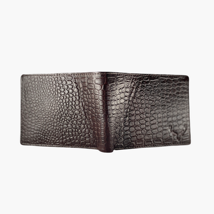 W02 Regal croco brown bi-fold