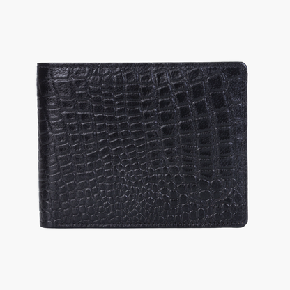 W02 Regal croco black bi-fold
