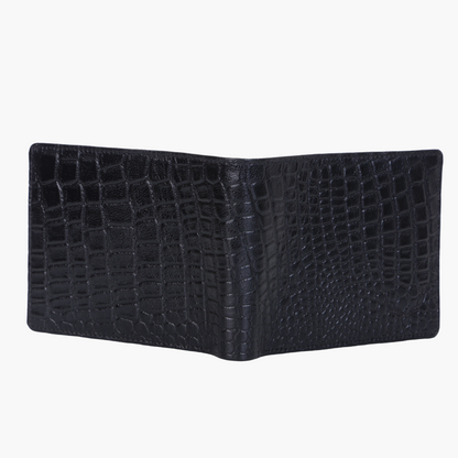 W02 Regal croco black bi-fold